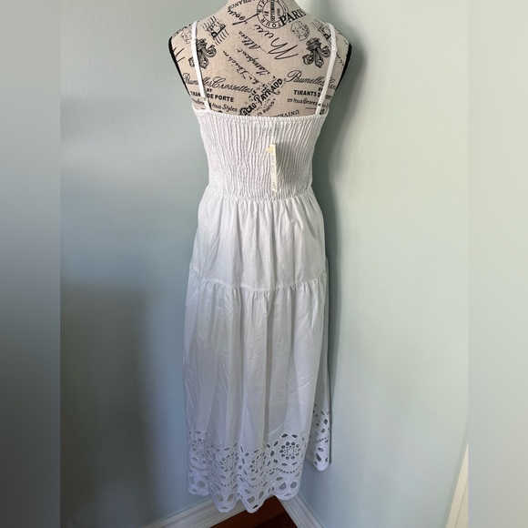 White Midi A-Line dress with Cut Out Design MWT sz s - Picture 13 of 13
